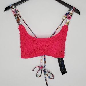 California Waves Crochet Bralette Bikini Top
